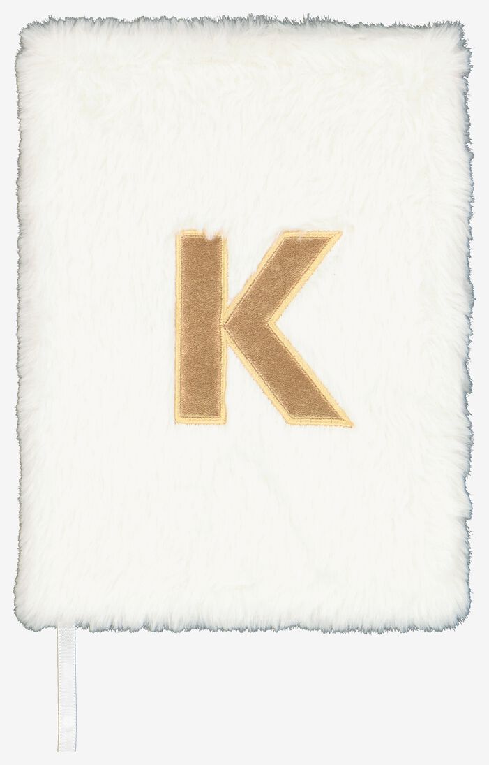 notitieboek A5 fluffy letter K - 61120138 - HEMA