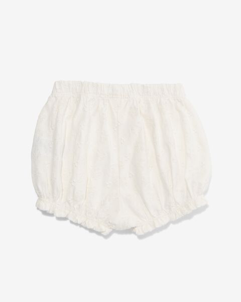 baby shorts broderie gebroken wit gebroken wit - 1000030975 - HEMA
