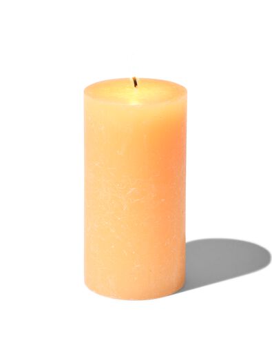 rustieke kaarsen lichtoranje lichtoranje - 2000000049 - HEMA