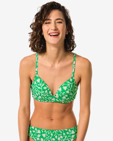 dames bikinitop groen M - 22351128 - HEMA