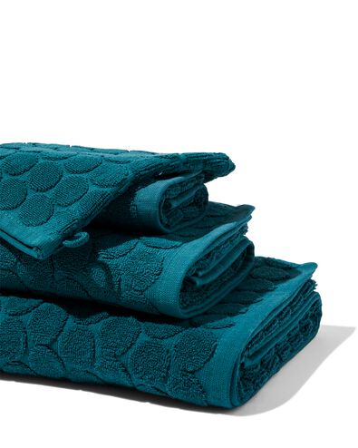 handdoek - 50 x 100 cm - zware kwaliteit - donkergroen stip donkergroen handdoek 50 x 100 - 5220017 - HEMA