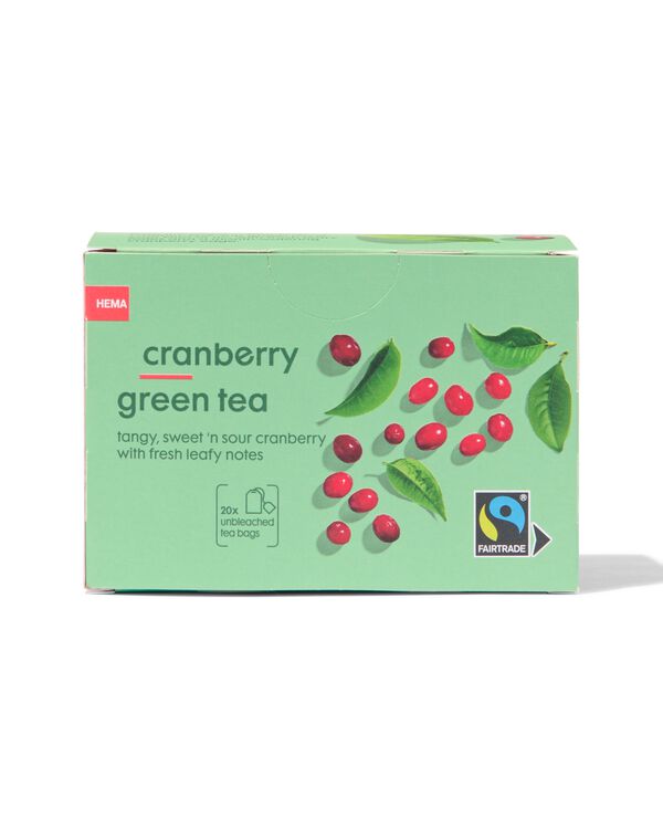 groene thee cranberry - 20 stuks - 17190104 - HEMA