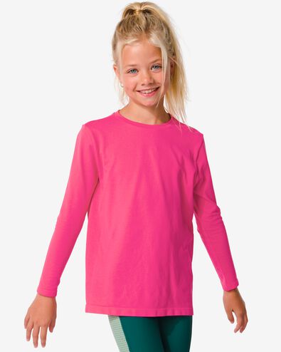 naadloos kinder sportshirt roze 146/152 - 36090364 - HEMA