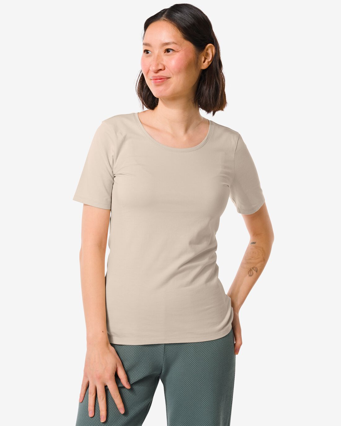 Image of Dames T-shirt O-hals Korte Mouw