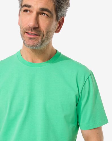 heren t-shirt relaxed fit groen XL - 2115417 - HEMA