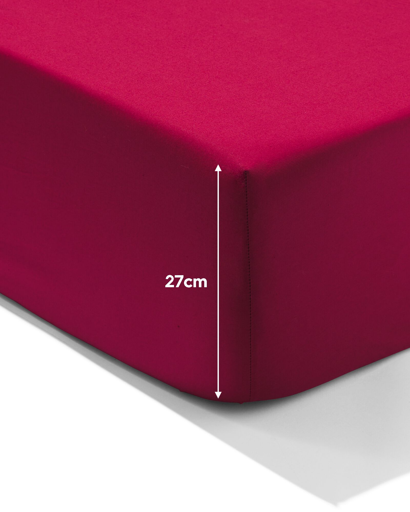 LINDA. hoeslaken percal 90x200 royaal rood - 5183065 - HEMA