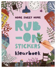 rub-on stickers kleurboek - home sweet home - 60270001 - HEMA