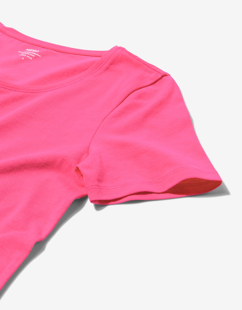 dames basis t-shirt roze - 1000029914 - HEMA