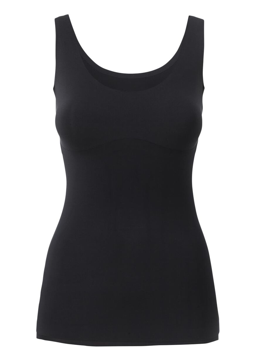 medium corrigerend hemd zwart M - 21580512 - HEMA