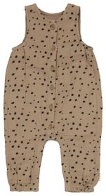 newborn jumpsuit gevlekt bruin bruin - 1000027311 - HEMA