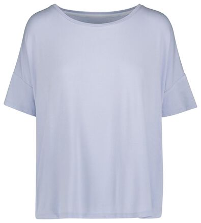 dames nacht t-shirt lichtblauw - 1000019782 - HEMA