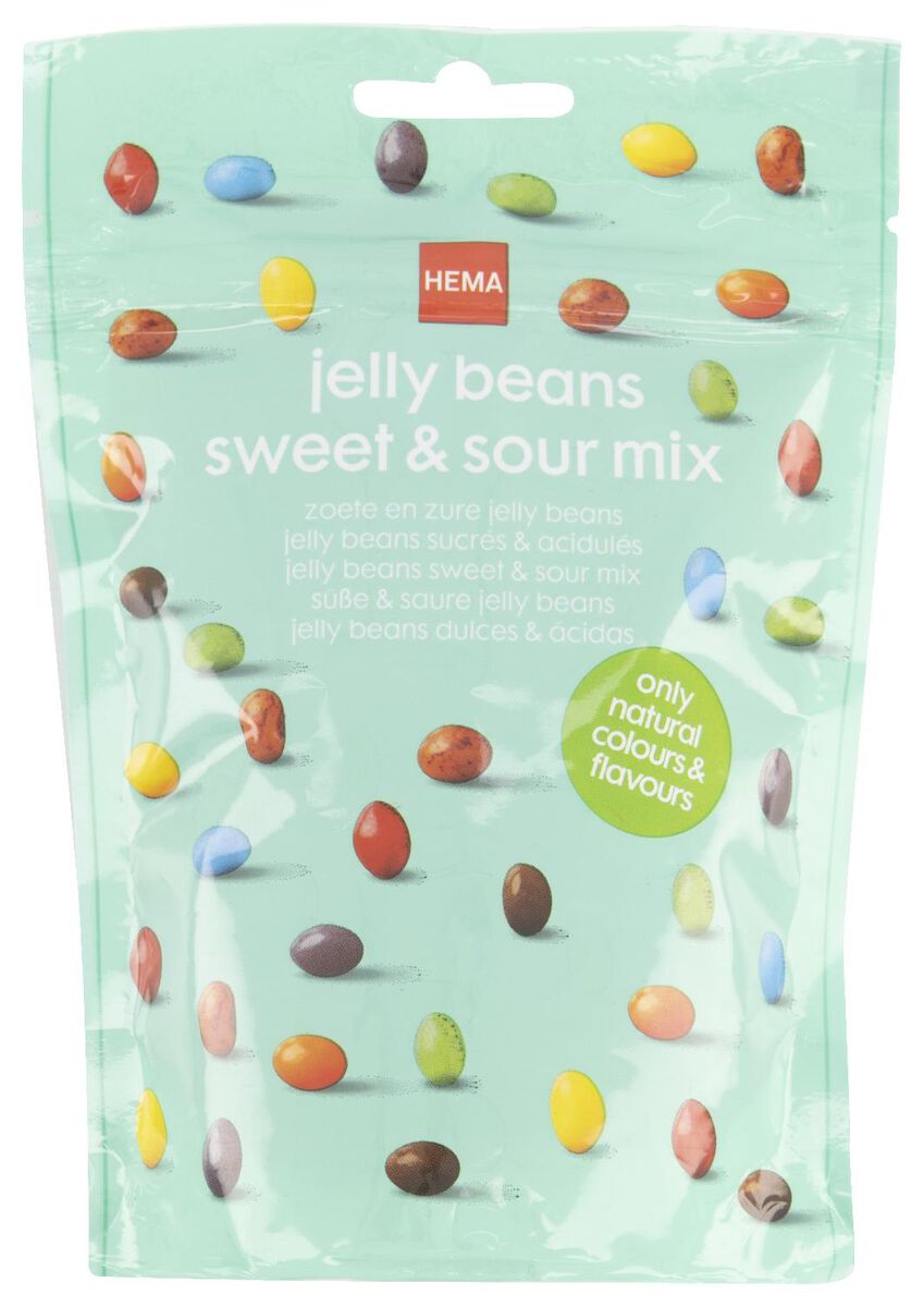 zoete en zure jellybeans - 200 gram - 10200011 - HEMA