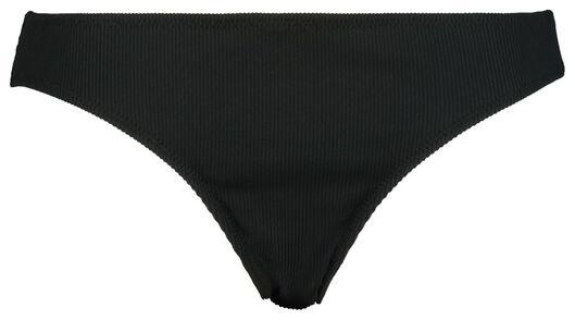 dames bikinibroekje - rib zwart zwart - 1000023386 - HEMA