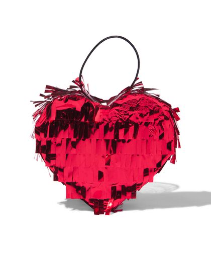 mini piñata rood hart 11.5x13.5x4 - 14200720 - HEMA