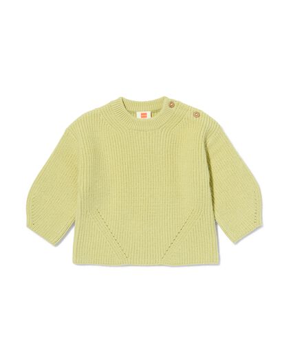 baby trui gebreid lichtgroen lichtgroen - 33089530LIGHTGREEN - HEMA