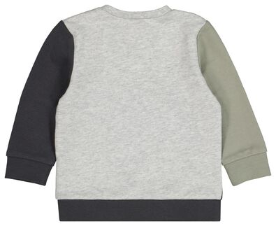 baby sweater geblokt olijf - 1000021119 - HEMA
