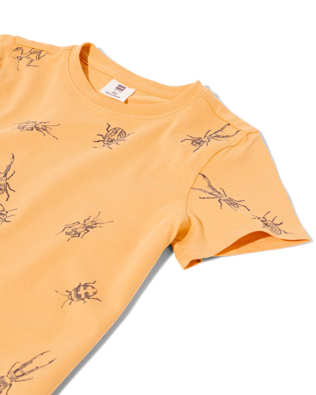 HEMA Kinder T-shirt Insecten Geel (geel)
