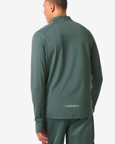 heren fleece sportshirt groen groen - 36090212GREEN - HEMA