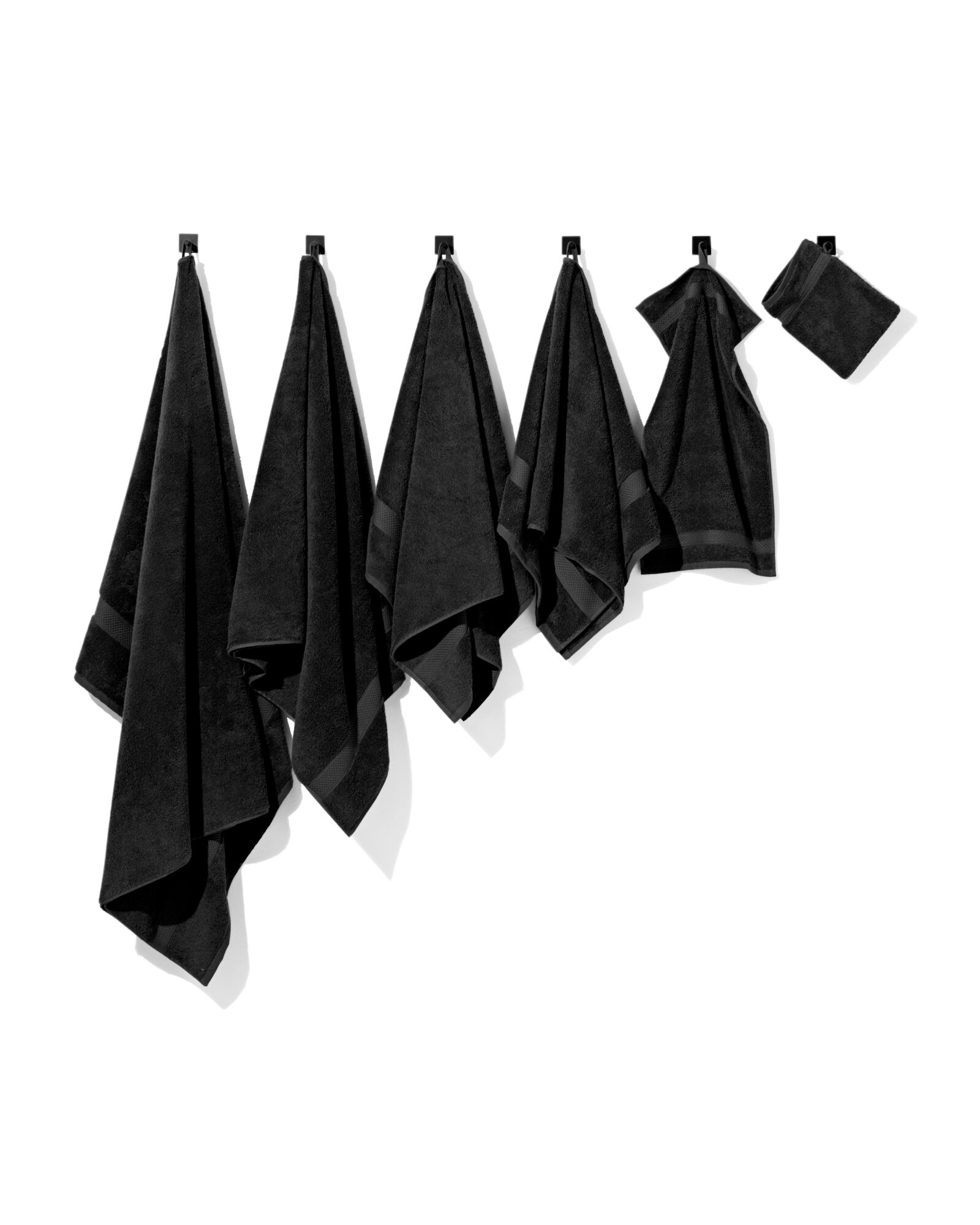 handdoek 60x110 zware kwaliteit zwart zwart handdoek 60 x 110 - 5210136 - HEMA