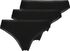 damesslips met kant 3 stuks zwart zwart - 1000022906 - HEMA