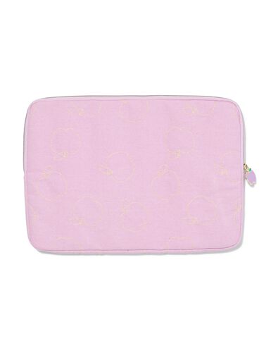 laptophoes 13-15 inch roze canvas - 39680020 - HEMA