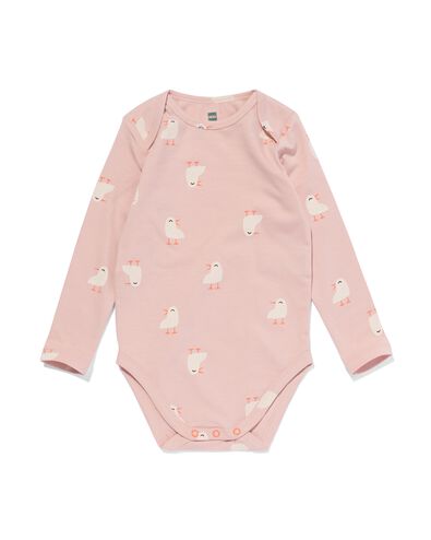romper biologisch katoen met stretch kuiken roze roze - 33311230PINK - HEMA