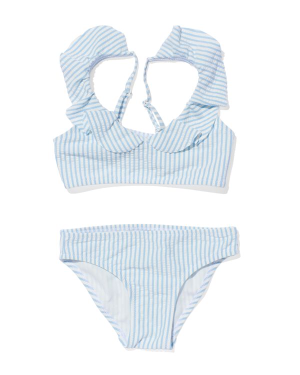 kinder bikini met strepen lichtblauw lichtblauw - 22219630LIGHTBLUE - HEMA