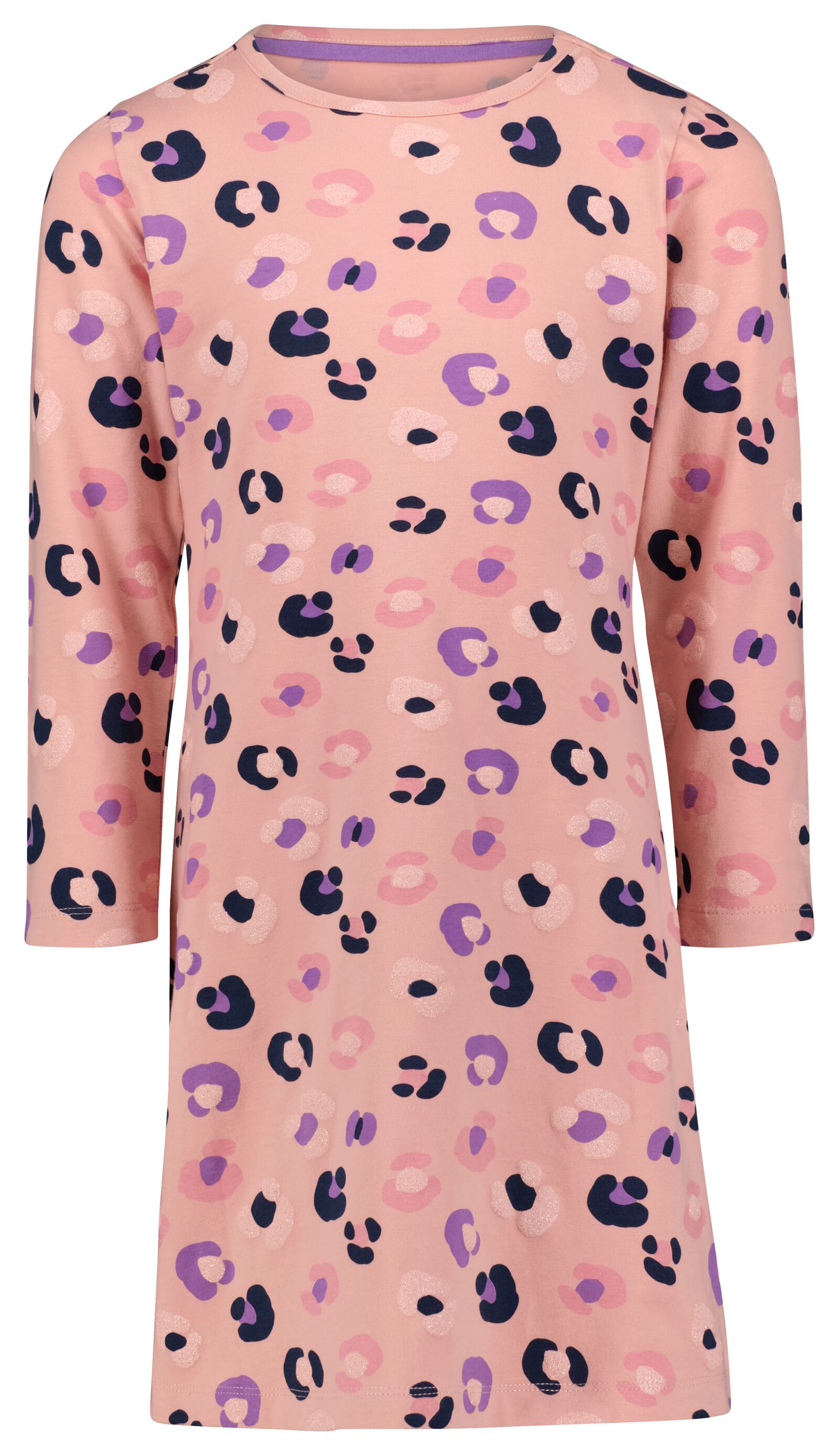 kindernachthemd met glitters lichtroze 122/128 - 23060164 - HEMA