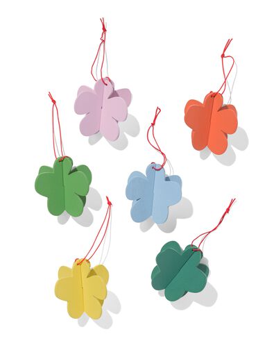 hangers hout bloemen - 6 stuks - 25830060 - HEMA