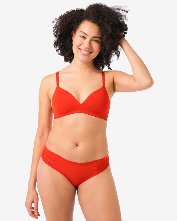 damesbrazilian micro met kant rood rood - 19660746RED - HEMA