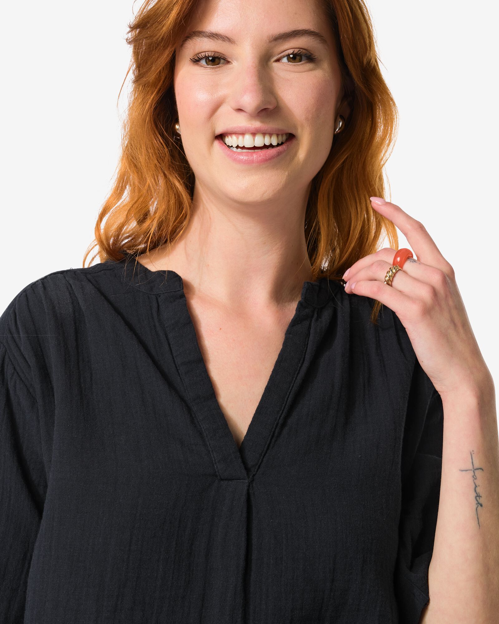 dames top Lynn zwart zwart - 1000031154 - HEMA