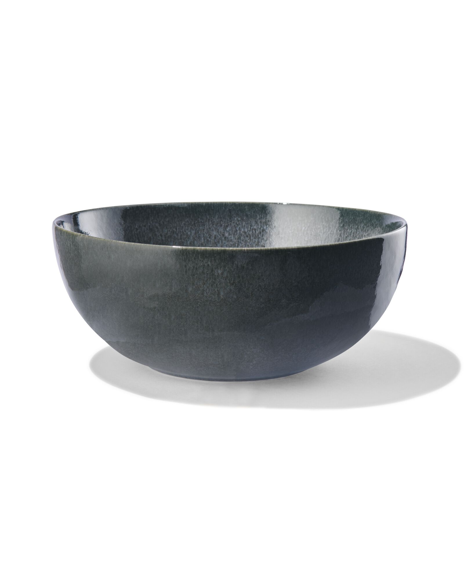 schaal - 26 cm - Porto - reactief glazuur - zwart - 9602037 - HEMA