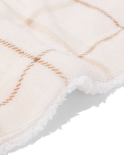 plaid sherpa ruit naturel 130x150  - 7324004 - HEMA