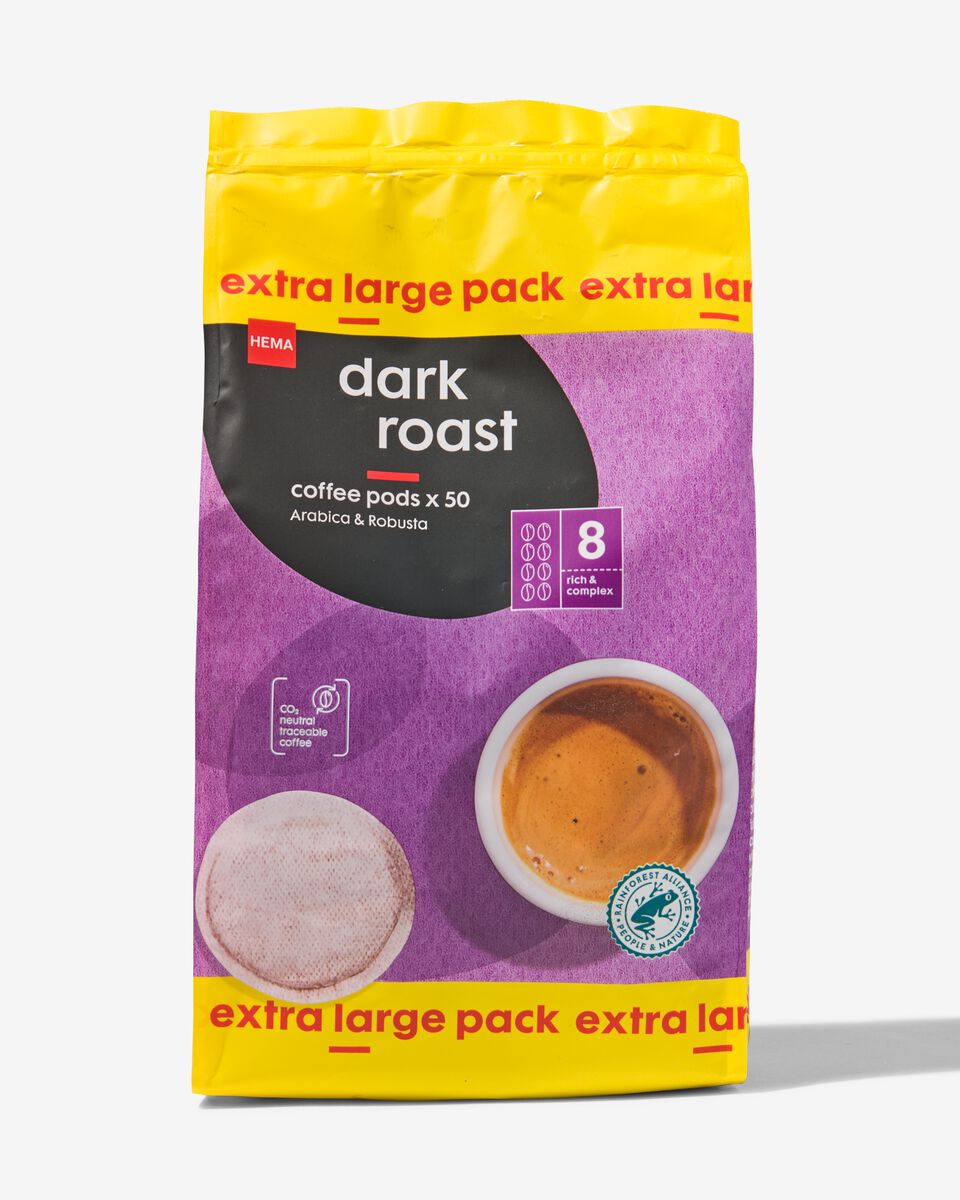 koffiepads dark roast - 50 stuks - 17150039 - HEMA