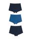 kinder boxers blauw - 3 stuks donkerblauw donkerblauw - 1000030149 - HEMA