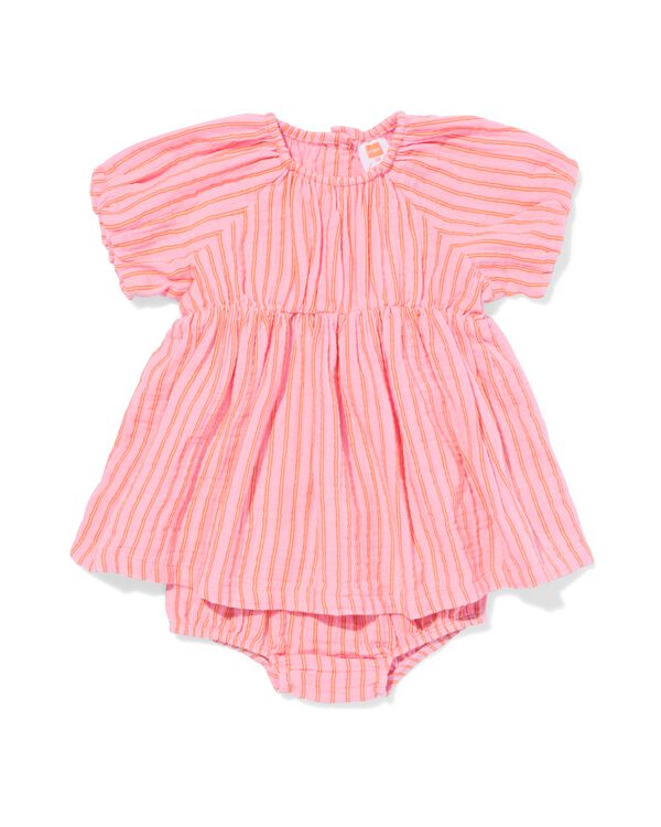 baby kledingset mousseline strepen roze roze - 33009370PINK - HEMA