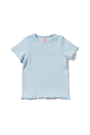 baby t-shirts rib - 2 stuks lichtblauw lichtblauw - 1000030547 - HEMA