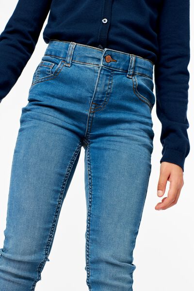 kinder jeans skinny fit middenblauw 104 - 30874847 - HEMA