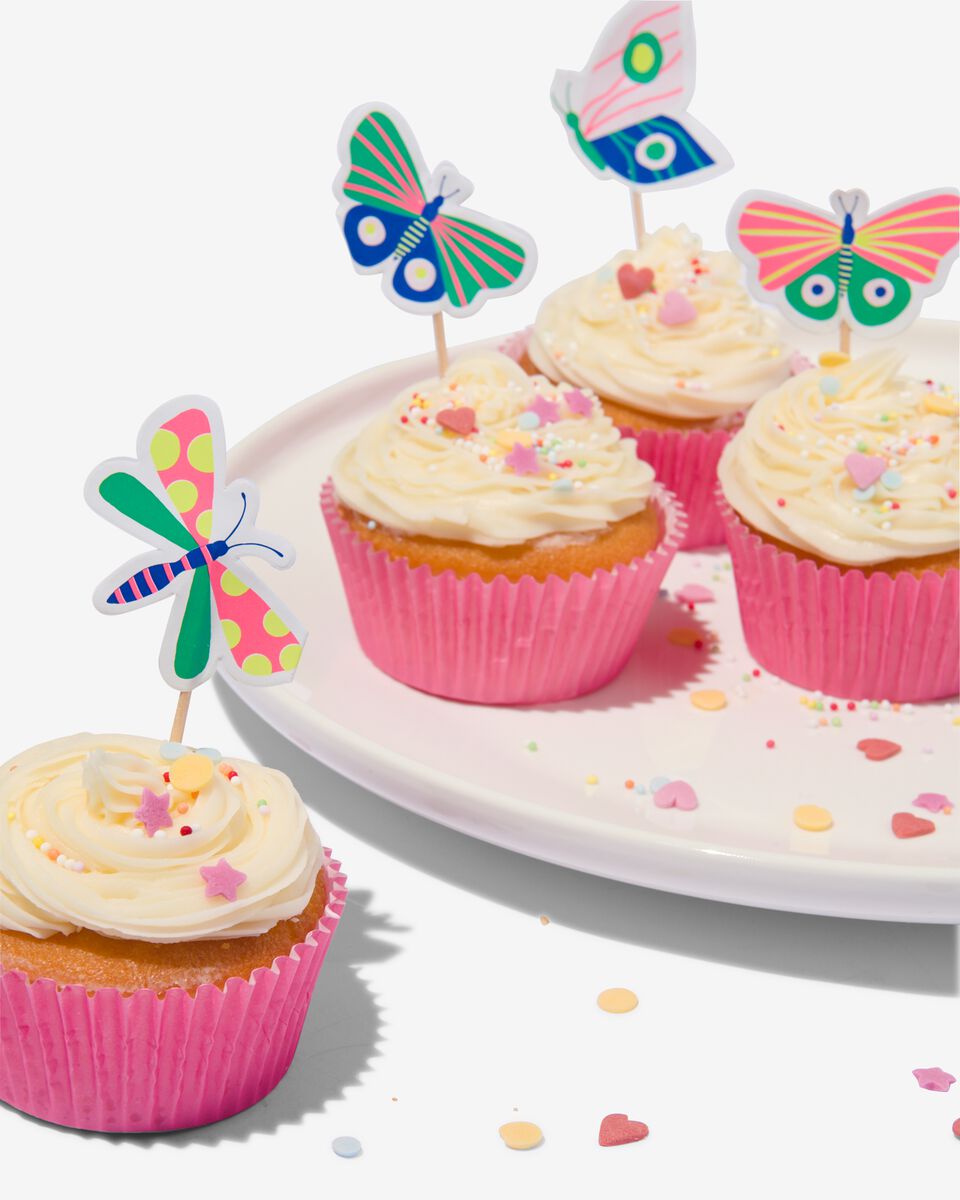cupcake set vlinder 24 HEMA