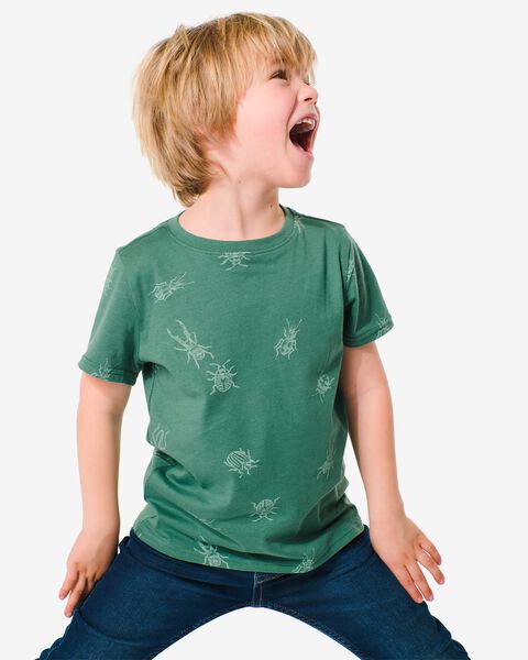 kinder t-shirt insecten groen groen - 1000030676 - HEMA