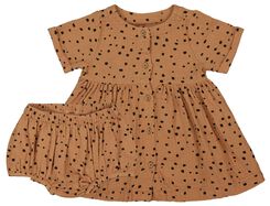 baby set jurk en pofbroek bruin bruin - 1000027371 - HEMA