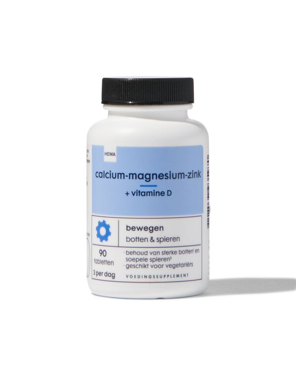 calcium-magnesium-zink + vitamine D - 90 stuks - 11402100 - HEMA