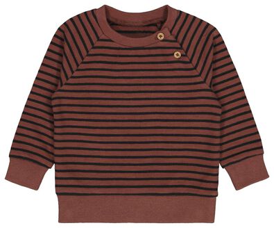 baby sweater strepen bruin - 1000025490 - HEMA