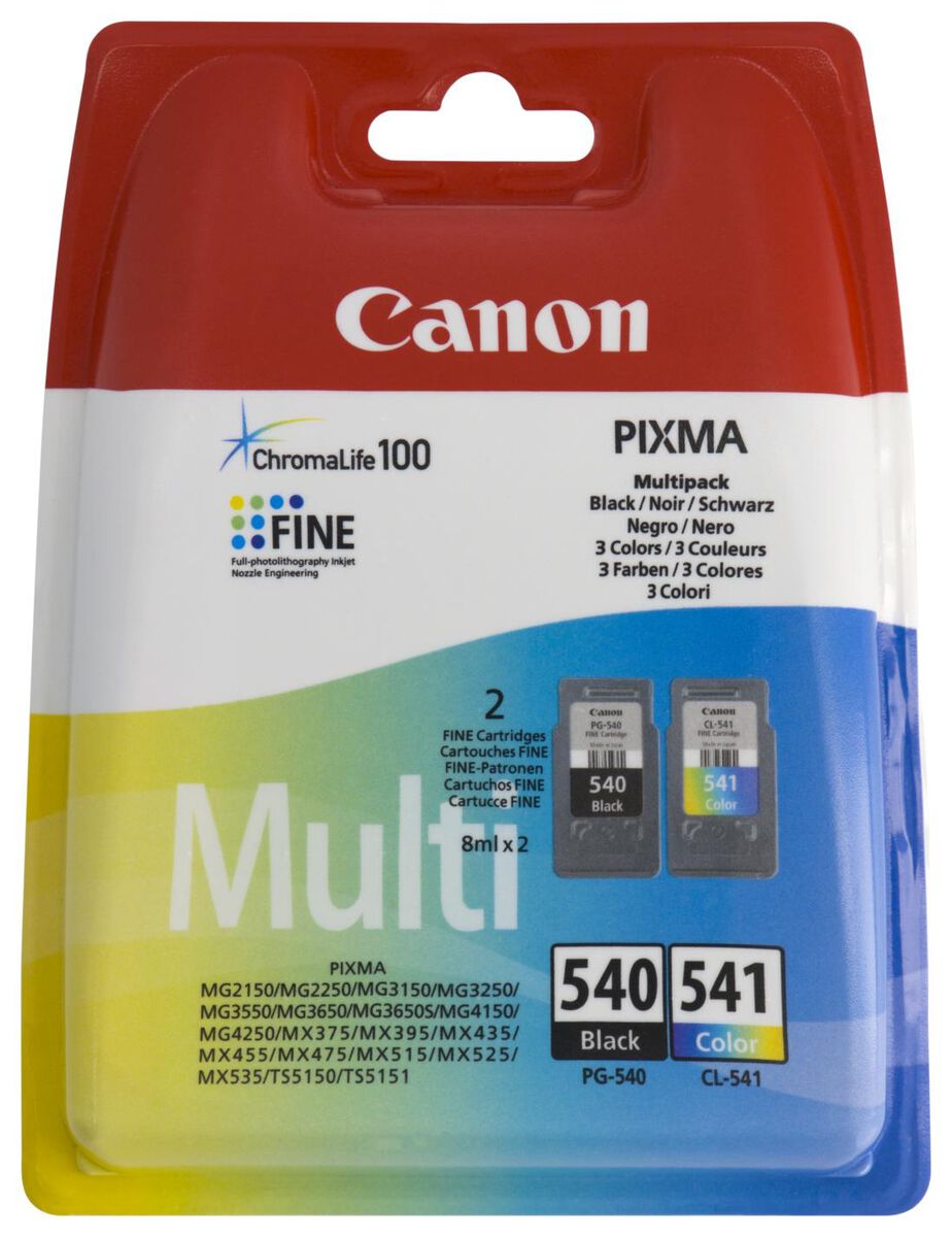 Uitsteken Aanbod verbannen cartridge Canon PG-540/CL-541 zwart/kleur - 2 stuks - HEMA