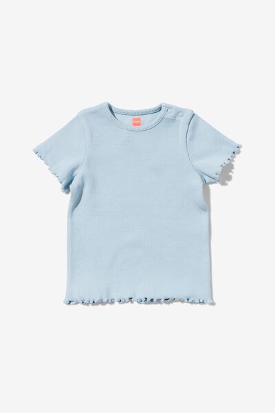 baby t-shirts rib - 2 stuks lichtblauw 92 - 33048536 - HEMA