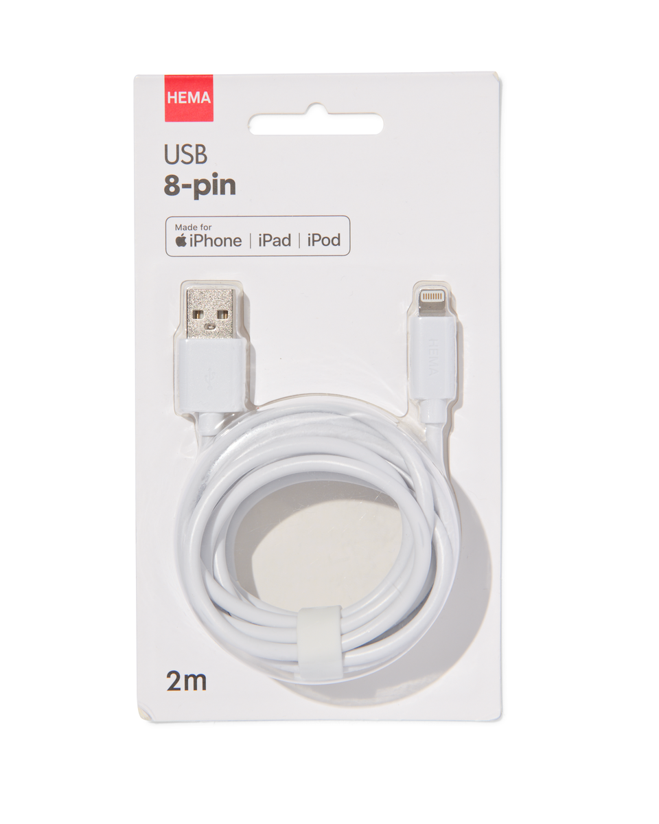 USB laadkabel 8-pin - 39630046 - HEMA