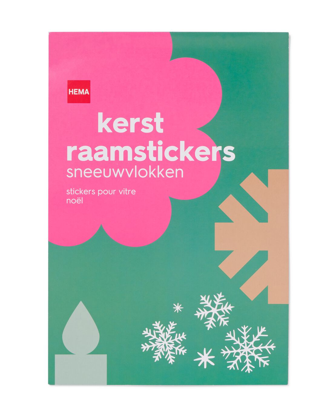 HEMA Raamstickers Kerst 30.5x21 Sneeuwvlokken - 3 Vel