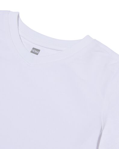 kinder t-shirts biologisch katoen - 2 stuks wit wit - 1000019367 - HEMA