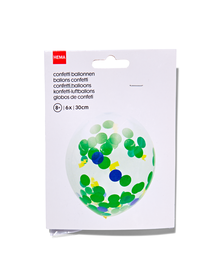 confetti ballonnen 30cm stip/bliksem - 6 stuks - 14200418 - HEMA