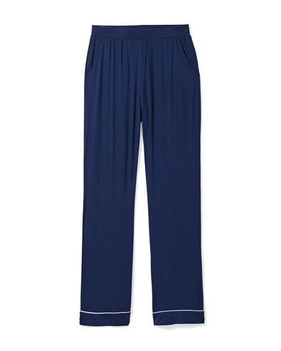 dames pyjamabroek viscose donkerblauw donkerblauw - 23420135DARKBLUE - HEMA